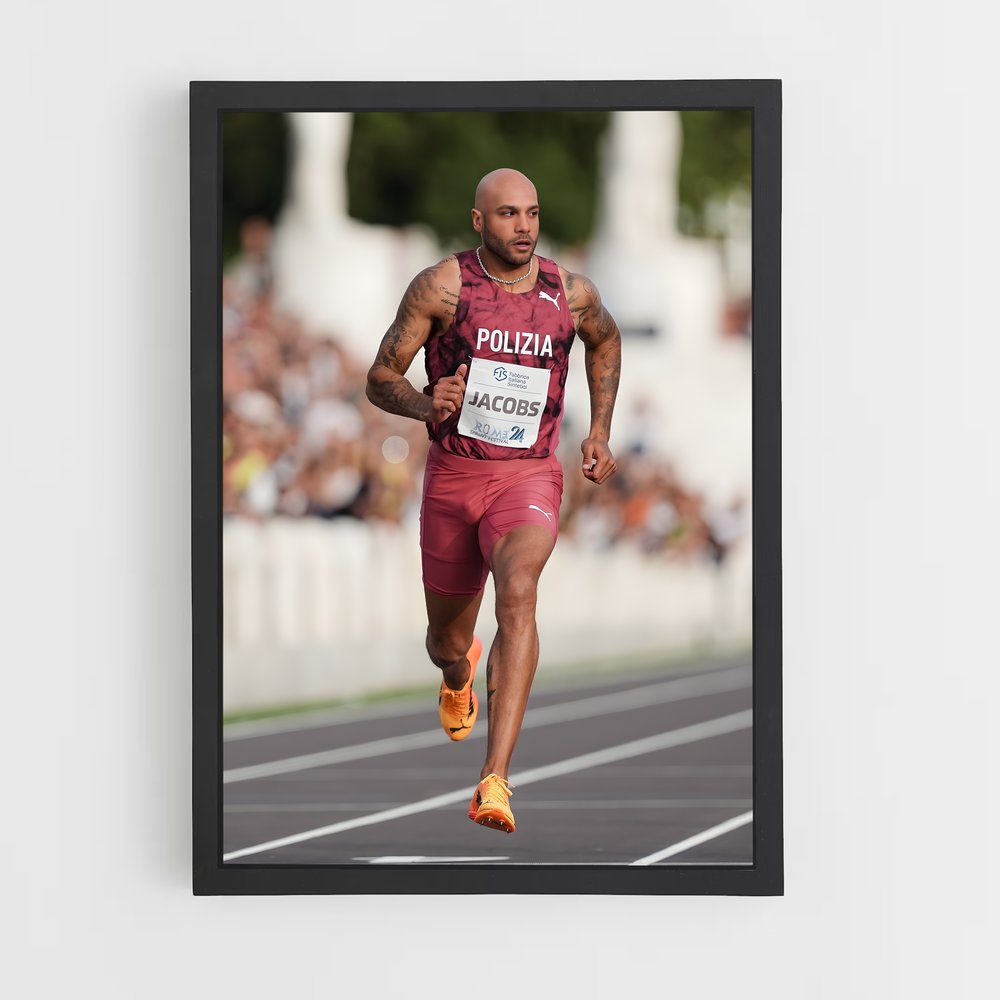 Poster L'Élan du Sprint – affiche Athlétisme (vue 2)